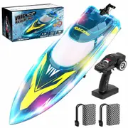 Remote Control turbojet high-Speed Boat 30km/h Electric Speedboat Children's Remote Control Toys Competitive Novelty Jet-propelled Speedboat