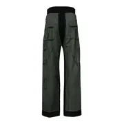 [pushBUTTON] Green Cargo Pants With Printed Wrap