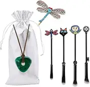 Horror Movie Coraline Makeup Brushes - Charm Women Halloween Coraline Makeup Brush Set Metal Memorial Collection Silver Drawstring Bag (makeup brushes jewelry set)