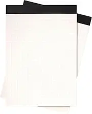 Blackwing Legal Pads - Graph Paper, A4 Size (8.27 x 11.69 in), 50 Perforated Sheets, 80 GSM, Set of 2 Notepads