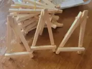 13Pcs Wood Easel Artware Mini AFrame Natural Wood Display Tripod Holder Easel