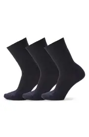 Smartwool Everyday 3-Pack Wool Blend Cable Crew Socks in Deep Navy Heather at Nordstrom, Size Medium