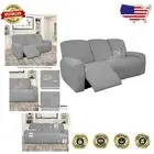 Luxurious 8-Piece Waterproof Recliner Sofa Cover for 3-Seat Sofas - Light Gray