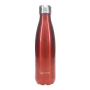TakeAway Carnival Metalic Stainless Steel Water Bottle 500ml Red