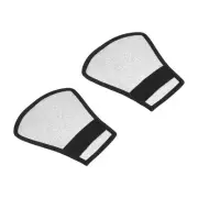 Flash Diffuser Reflector, 2Pcs 2-Sided Reflector with Elastic Strap, Silver