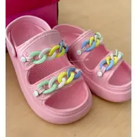 在飛比找蝦皮購物優惠-Kky 涼鞋拖鞋帶兩鏈彩虹彩虹美麗當代 Subinco