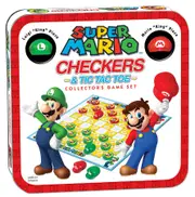 Super Mario Checkers Tic Tac Toe Collectors Game Set Board Game