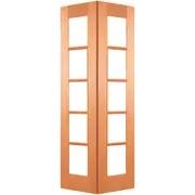 Woodcraft 2040 x 820 x 35mm Internal Bifold Door 5Lite Clear Glass