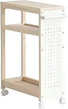 Market Wagon Slim with Casters, Pit, Width 21.3 x Depth 8.7 x Height 28.3 inches (54 x 22 x 72 cm), Ivory Perforated Board, ILW-3440IV