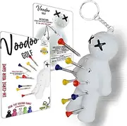 Voodoo Golf Ball Tee Holder | Novelty Keychain Accessory for Bag | Gifts for Men | Fits 3 1/4, 2 3/4, 1 1/2 Tees