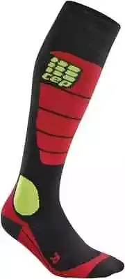 CEP Women's Progressive Snowboard Compression Socks Size 2 / II Color Red Black