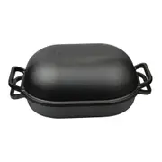 Brunswick Bakers Pre-seasoned Cast Iron Bread/Loaf Baking Pan 39x26cm Black