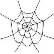 Lighted Halloween Fabric Spider Web