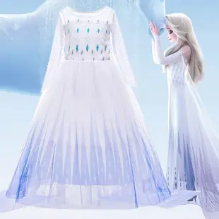 愛莎公主裙 冰雪奇緣2 女童 Princess Elsa洋裝夏兒童裙子衣服