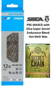 Shimano Ultegra XT CN-M8100 Chain 12 Speed SILCA SUPER SECRET ENDURANCE WAXED