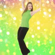 Get This Party Started Child Medium Dance Tap Costume Glitter Top & Jazz Pants