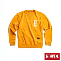 在飛比找momo購物網優惠-【EDWIN】男裝 毛線繡大E LOGO厚長袖T恤(桔黃色)