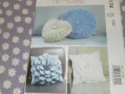 McCALL'S 7174 CRAFTS HOME DECORATOR PILLOWS 4 DESIGNS & 3 SHAPES PATTERN-UNCUT