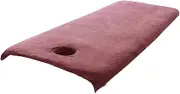 Generic Flat Sheet for Massage Tables with Face Rest Opening for Home and Spa, 90x190cm