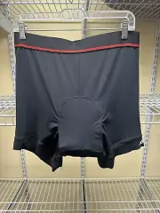XGC Black And Orange Padded Spandex Polyester Cycling Biker Shorts Men's XXL New