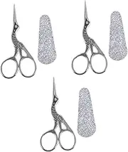 STOBOK 3pcs Sewing Scissors Small Metal Scissors with Cover Lightweight Scissor for Thread Cutting Craft Work
