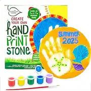 Creative Roots Create Your Own Handprint Stone, Arts and Crafts, Kids Crafts, Craft Kits, Stepping Stones, Craft Kit, Hand Casting Kit, Crafts for Kids, DIY Kits, Art Kits, Hand Mold Kit, Ages 6+ Red