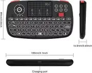Rii i4 Mini Bluetooth Keyboard 2.4 GHz Dual Modes Remote Control for PC TV BoxAU