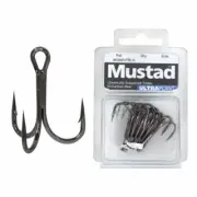 Mustad 36329BLN Treble Hooks 3/0 Qty 6