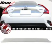 Fits 16-21 Honda Civic IKON Trunk Spoiler Painted #NH788P White (for: Honda Civic)