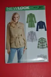 New Look 6617 sewing pattern, womens jacket, size 6-16