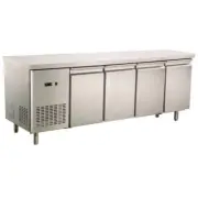 450L 4 Solid Doors Worktop Bench Fridge 304 stainless steel Industrial Fridge
