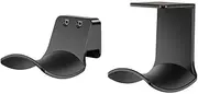 Headphone Hangers, Headphone Wall Mount Top Mount with Adhesive Include Removable Adhesive Strips for Easy,Under-Desk Headphone Hook, Wall Hanging Creative Headset Storage Rack Black 2Pcs.