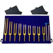 9 Piece Tuning Forks Gold Aluminum Alloy for Healing Chakras, Sound Therapy M7F7