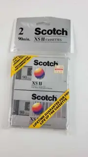 Scotch XS II Blank Cassette Tapes - 2 Pack - NEW SEALED