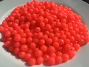 Qty 500. 6x6 MM Cherry Red Round Soft Rubber Luminous Sink Fishing Beads Glowing