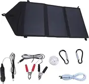 Solar Panel Kit - Solar Panel Monocrystalline Solar Charger | 22.8in Foldable Battery Charging Panel | duals USB Output Power Kit | 100w Solar Station for Boat, Van, Car, Outdoor Travel