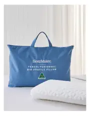 [SleepMaker] Fusion Gel Memory Foam Mid Profile Pillow in White