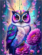 Diamond Painting Kits for Adults, Owl 5D DIY Diamond Art Kits Full Drill