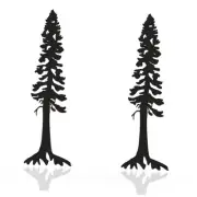 2 Pcs Pine Tree Metal Wall Art Tree Wall Decor Outdoor Rustic Decor Farmhouse