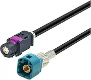 HSD A Male to Z Female 90 Degree 4-core HSD LVDS Cable for Car Navigation Audio Harness(Brown,9M)