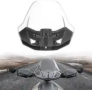 Adjustable Sport Windshield for Ryker 2019-2024, Front Translucent Hard Coated Vented Windscreen Wind Deflector for Can Am Ryker 600 900 Sport & Rally Edition All Models, Replace #219401032