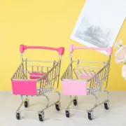 1 Pcs Mini Shopping Cart Supermarket Handcart Shopping Cart Storage Toy!AY