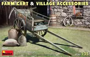 MiniArt 1/35 Farm Cart with Village Accessories Plastic Model Kit