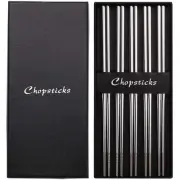 Chopsticks Metal Chopsticks 18/10 Stainless Steel Chopstick Set Reusable