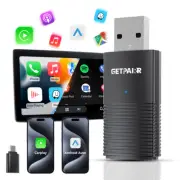 GetPairr Wireless Carplay Android Auto Adapter 2 in 1 USB Car Dongle Plug ＆ Play