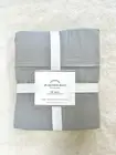 POTTERY BARN Essentials DUVET COVER Queen Grey 300 thread 100% Egyptian Cotton