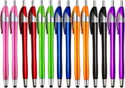 Stylus Pens for Touch Screens,Pack of 14, 2-In-1 Click Ball Pen, Ballpoint Pen a