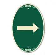 SignMission Designer Series Sign - Right Arrow Symbol 12" x 18" Aluminum Sign