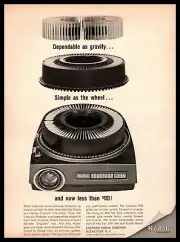 1964 Eastman Kodak Carousel 600 Slide Projector Rochester NY Vintage Print Ad