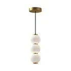 Alora Mood Bijou 7" LED Pendant, Aged Gold/Opal Matte/Opal - PD530313AGOP